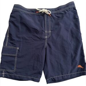 Tommy Bahama Men's Navy Swim Board Shorts, Size L